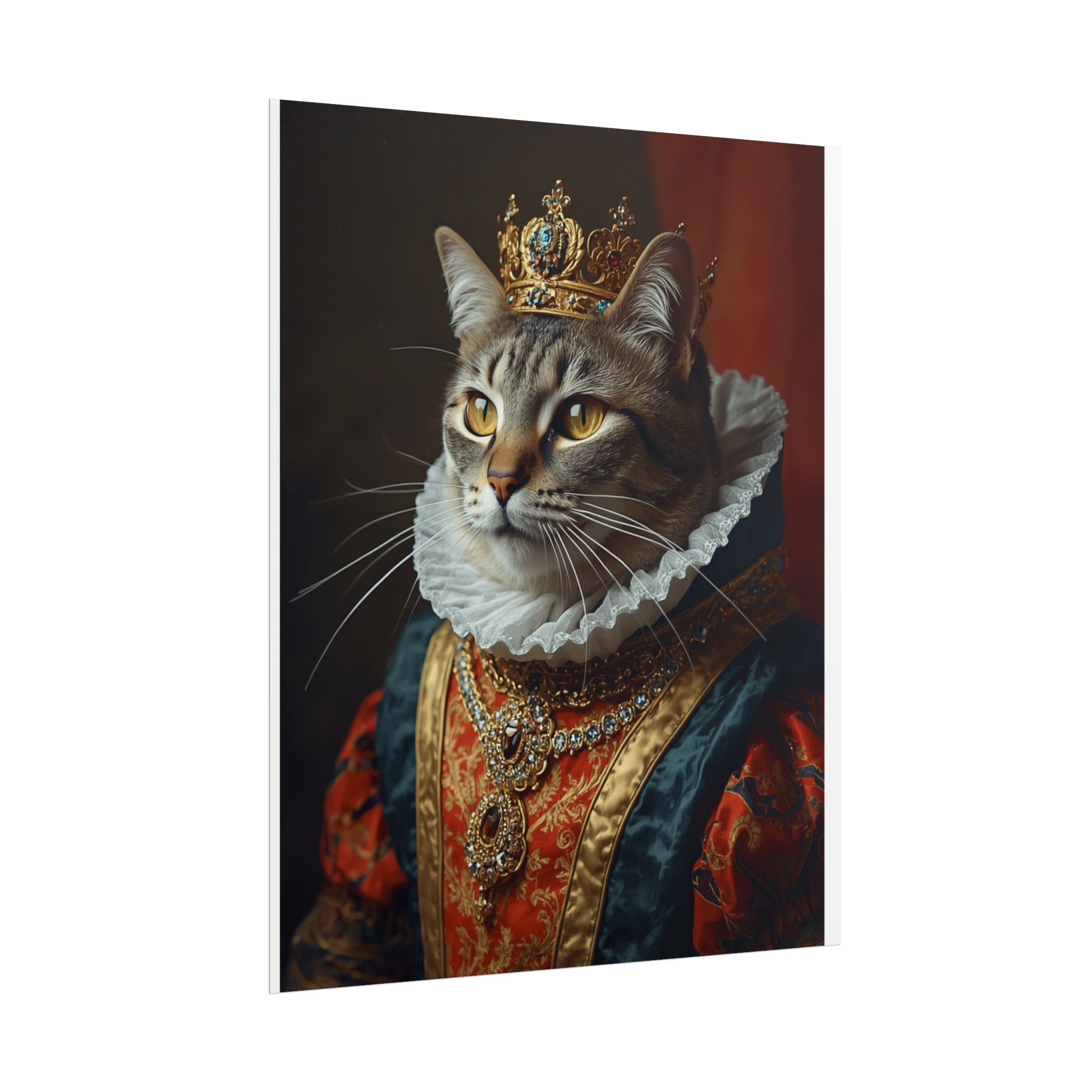 Regal Cat Portrait Poster — Royal Tabby Print