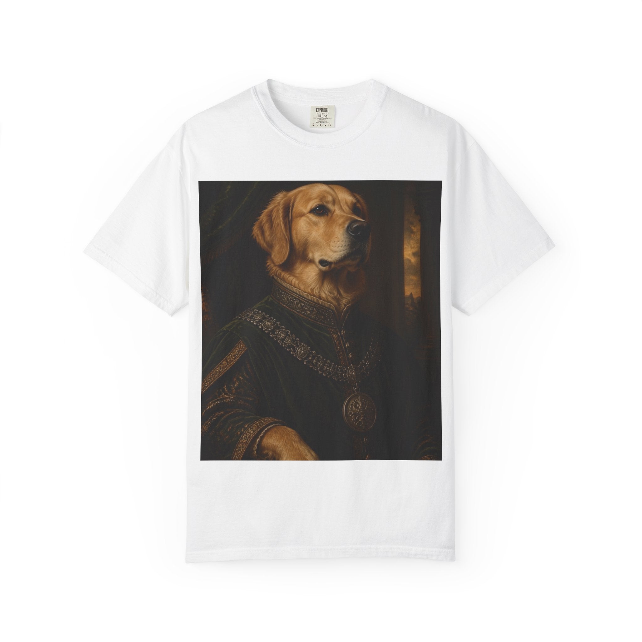 Dog Portrait T-Shirt — Regal Golden Retriever Art Tee