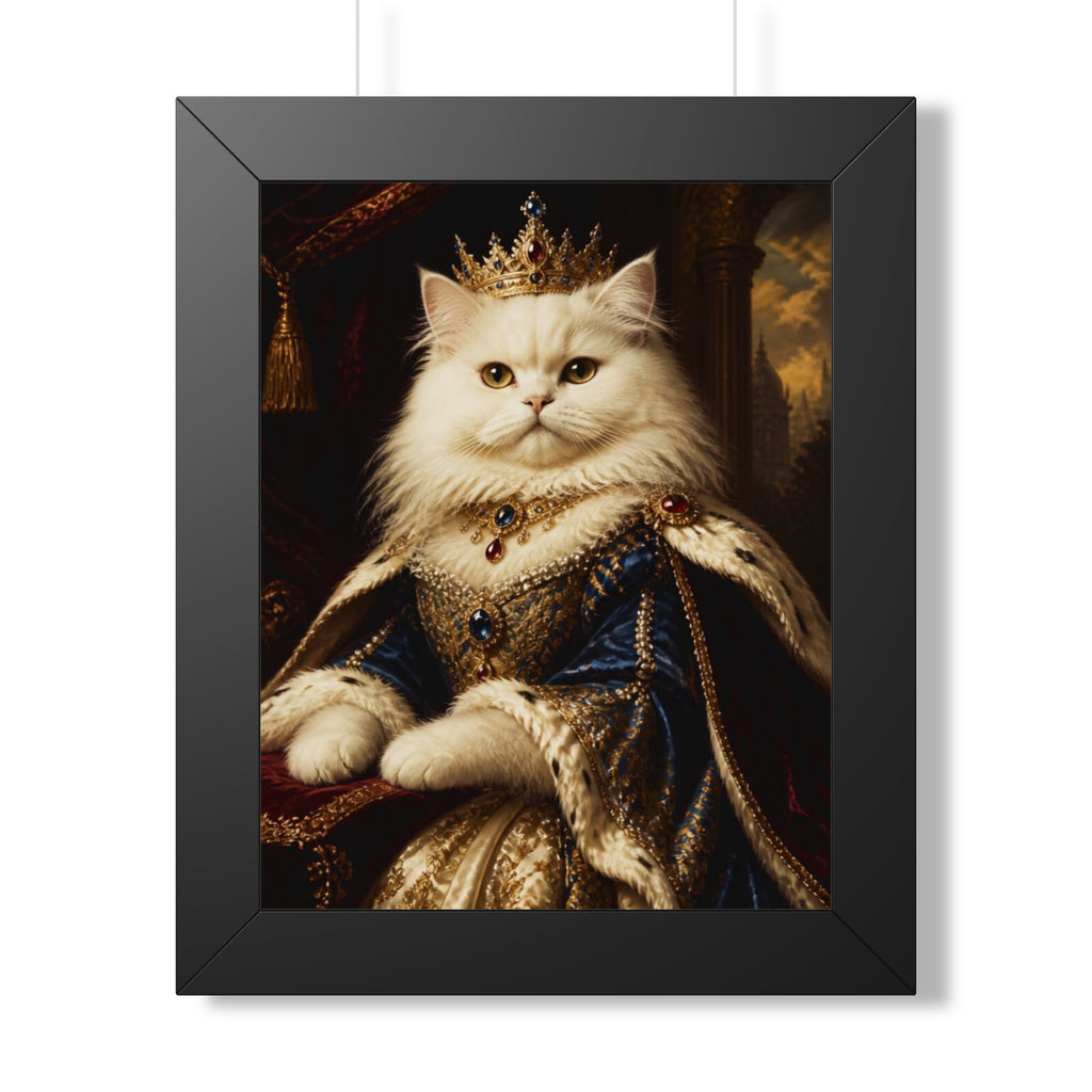 Royal Cat Framed Poster — Regal Portrait Wall Art