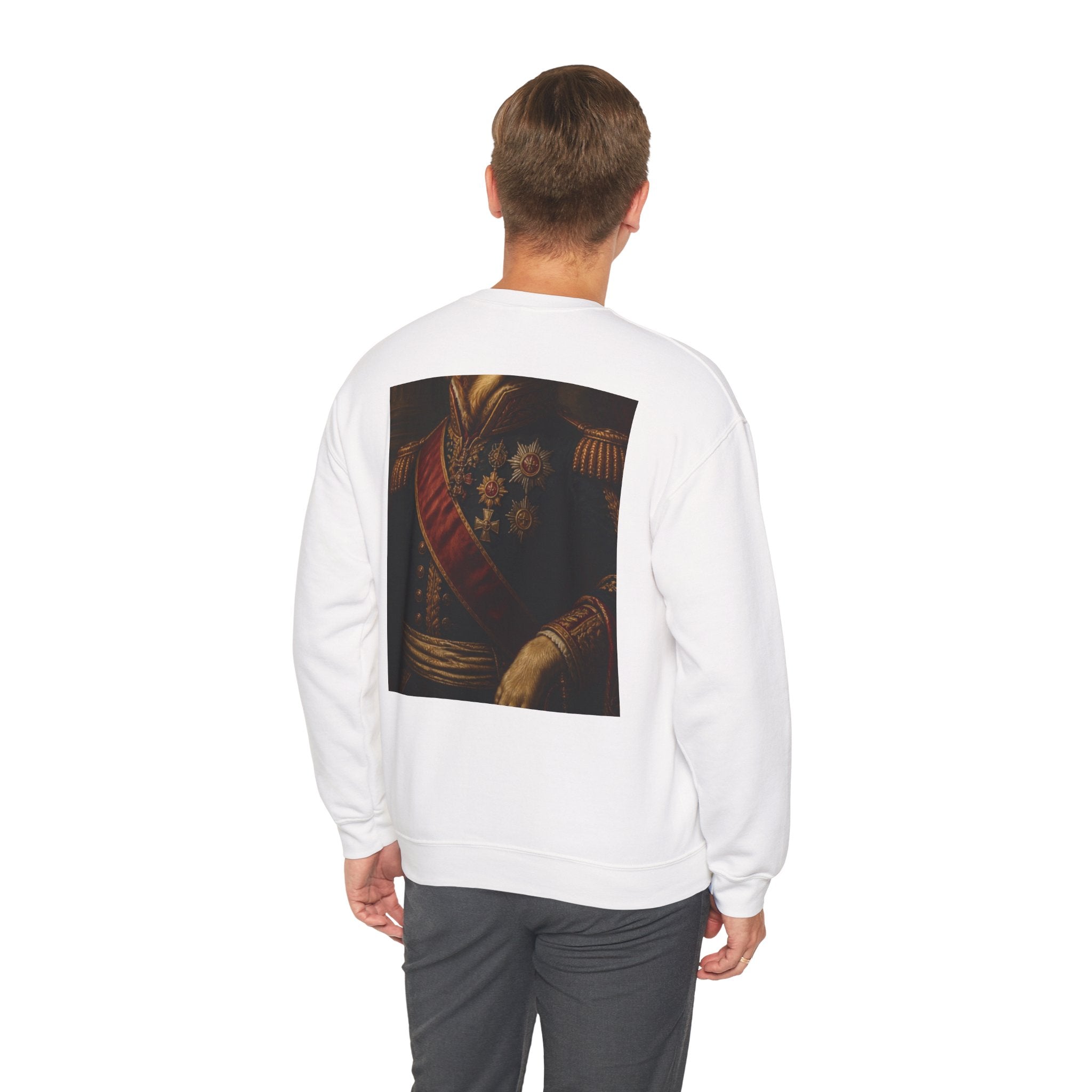 Dog General Portrait Sweatshirt — Vintage Royal Pet Art Crewneck