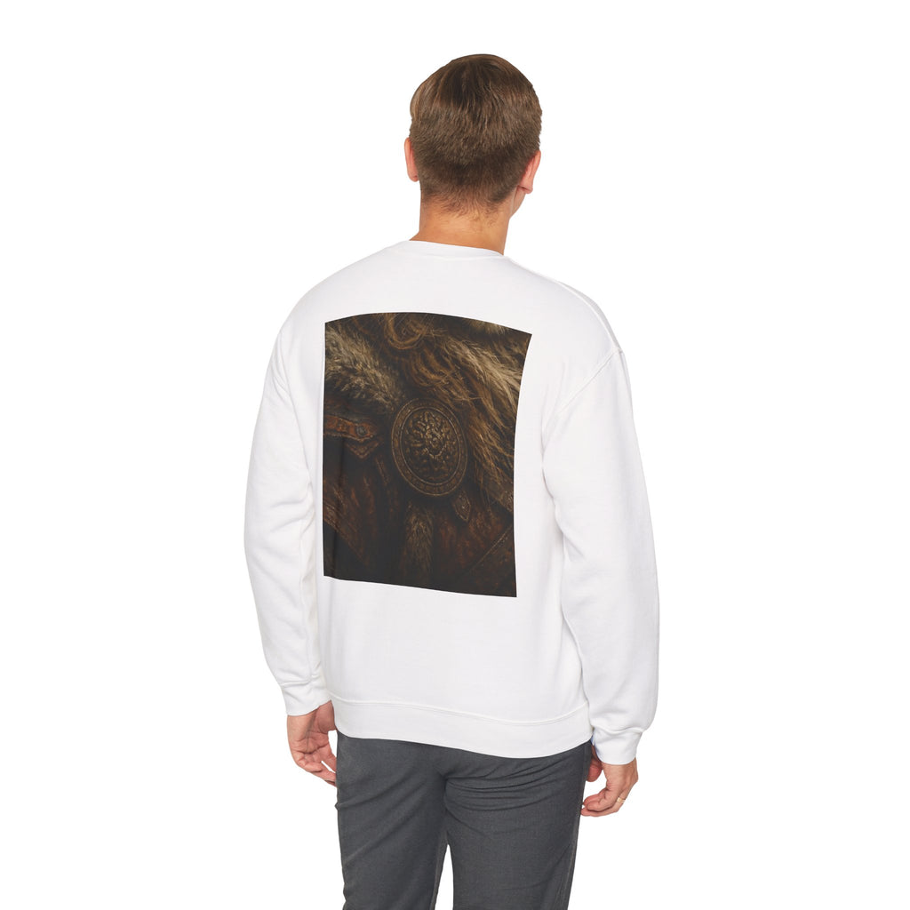 Viking Lynx Crewneck Sweatshirt – Norse Cat Warrior Illustration