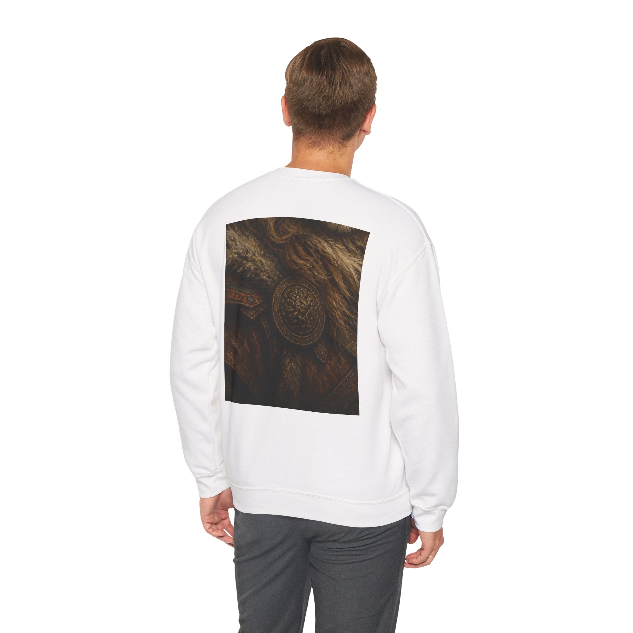 Viking Lynx Crewneck Sweatshirt – Norse Cat Warrior Illustration