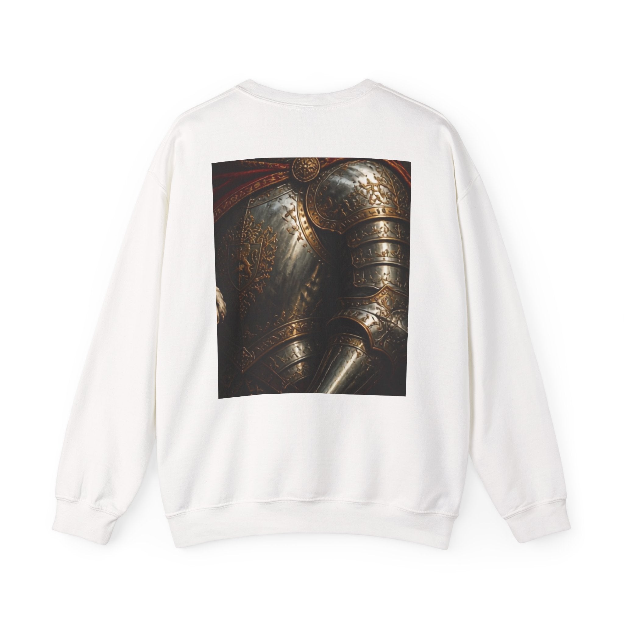 Dalmatian Knight Sweatshirt — Medieval Armor Dog Portrait Crewneck