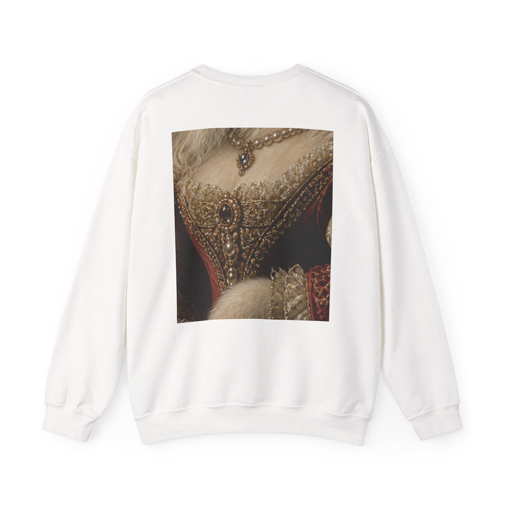 Persian Renaissance Queen Cat Portrait Sweatshirt — Royal Persian Kitten Print Crewneck