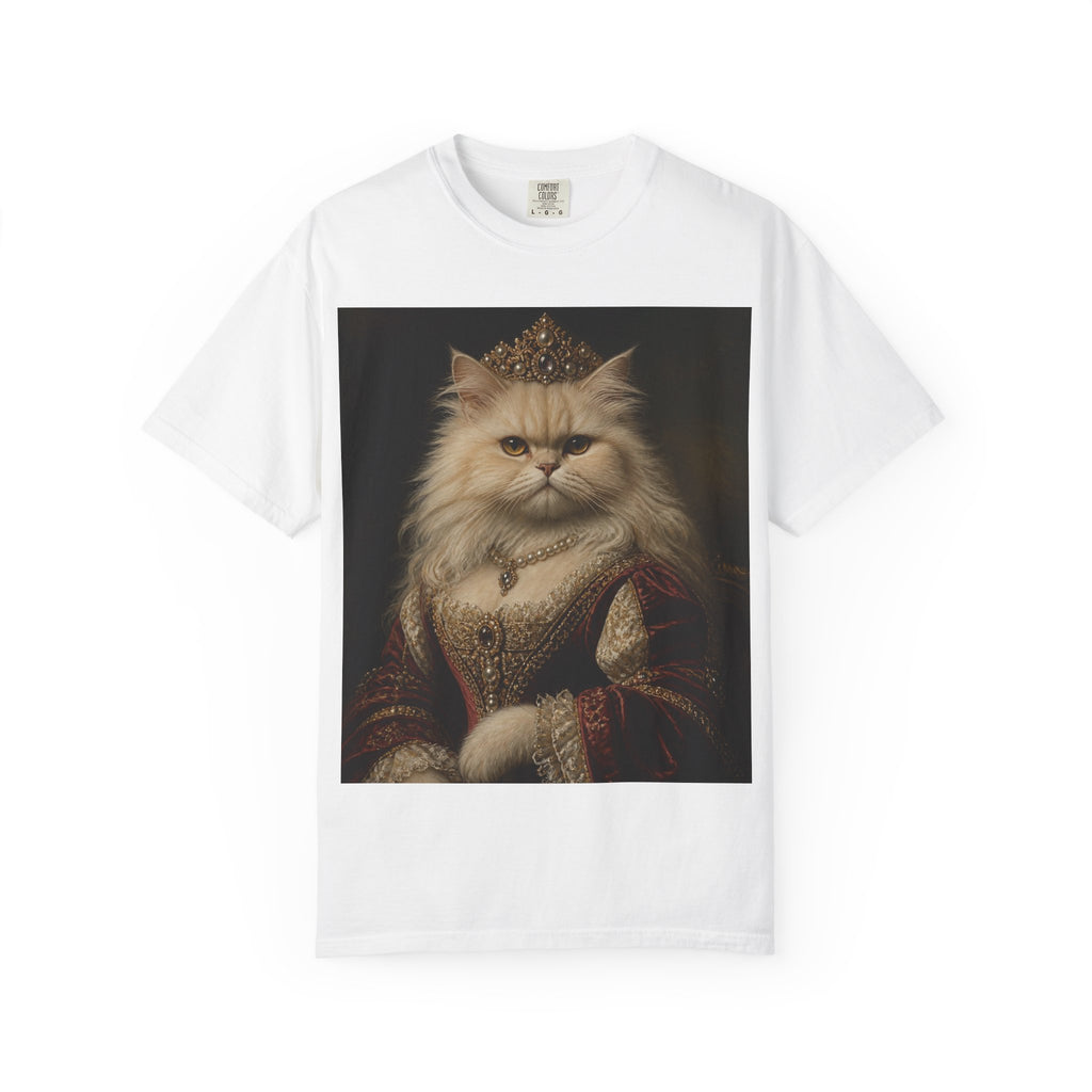 Persian Renaissance Queen Portrait T-Shirt — Vintage Royalty Pet Art Tee