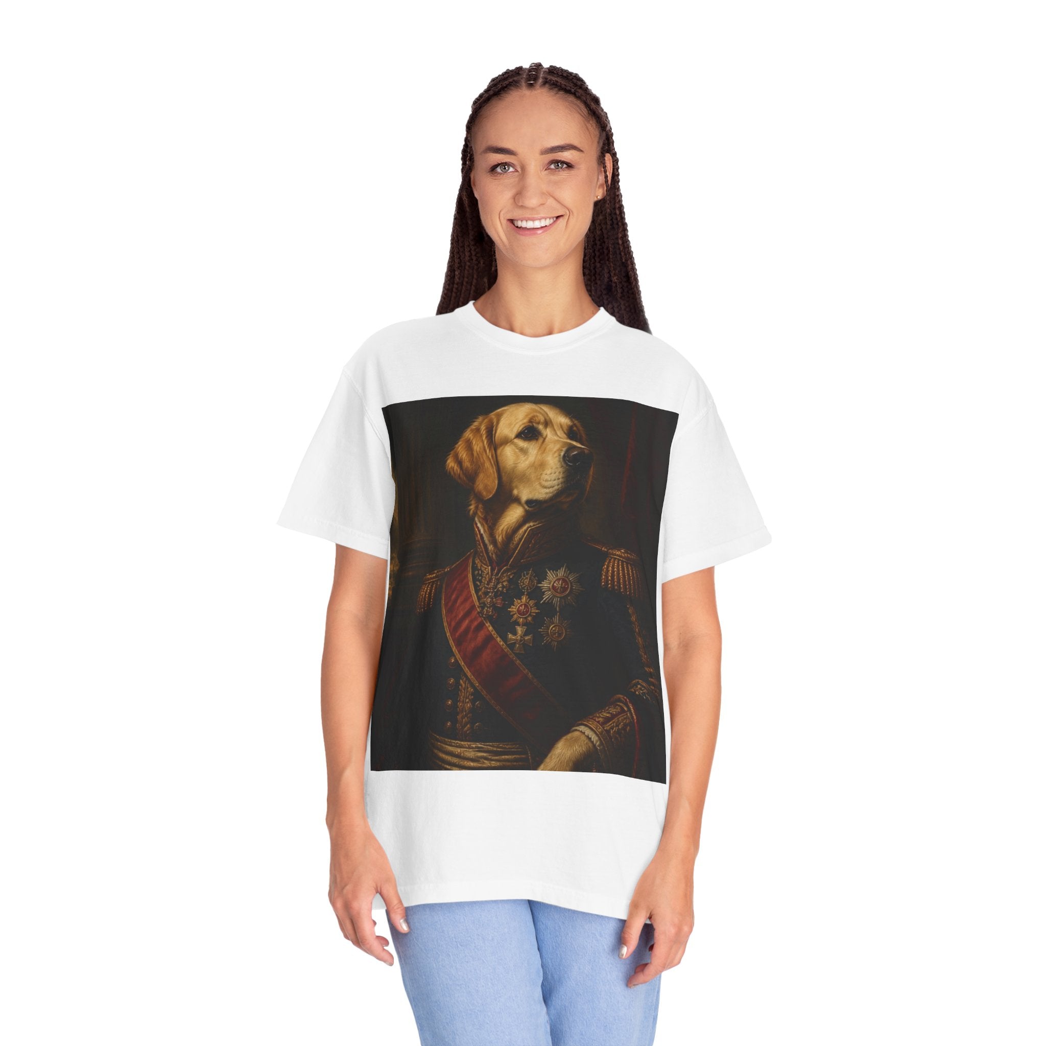 Regal Dog Portrait T‑Shirt — Vintage Canine Royalty Tee