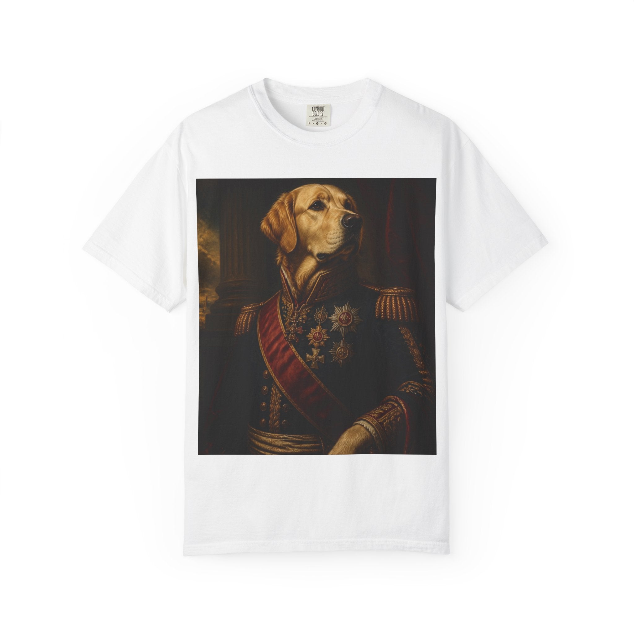Regal Dog Portrait T‑Shirt — Vintage Canine Royalty Tee
