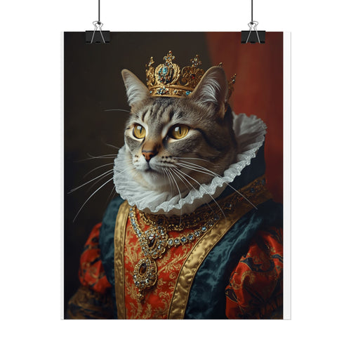 Regal Cat Portrait Poster — Royal Tabby Print