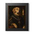 Framed Poster — Regal Golden Retriever Portrait Wall Art