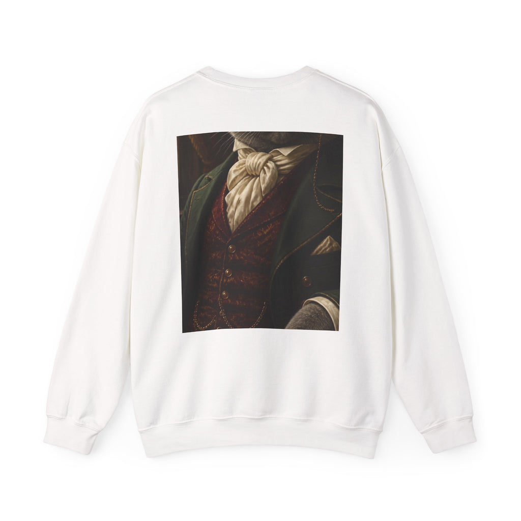 Gentleman Cat Portrait Sweatshirt — Vintage Victorian Cat Crewneck