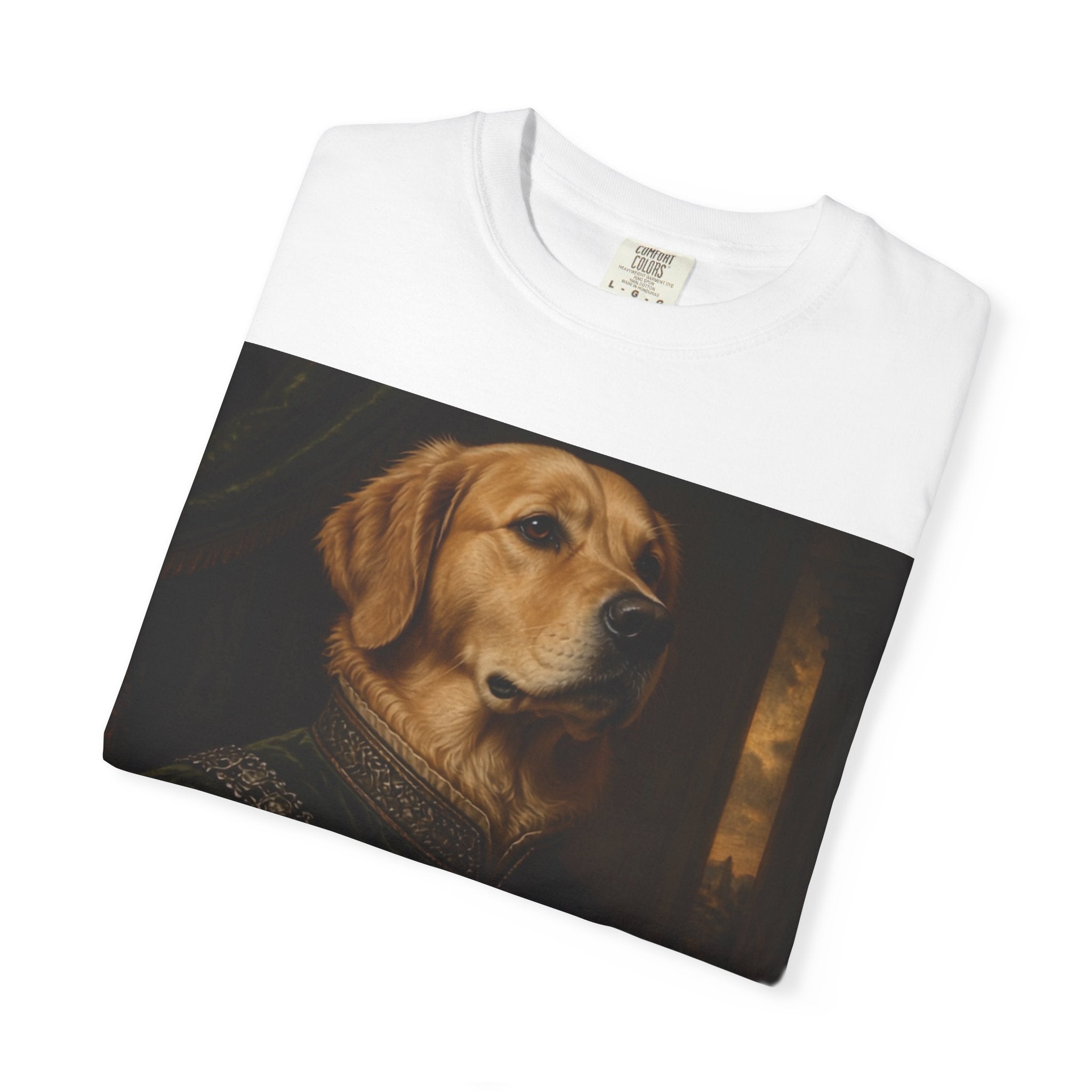 Dog Portrait T-Shirt — Regal Golden Retriever Art Tee