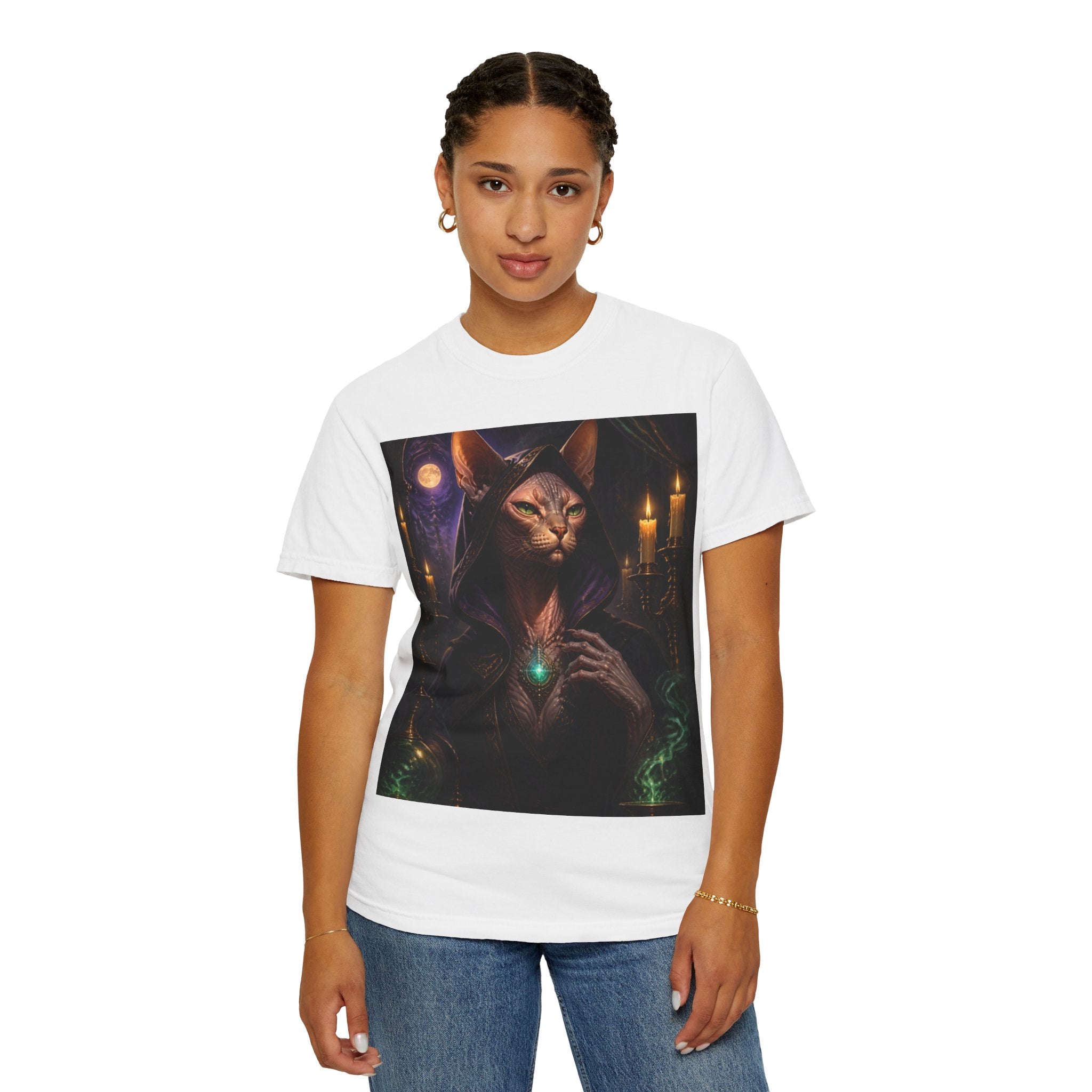 Mystic Sphinx Cat Graphic T-Shirt