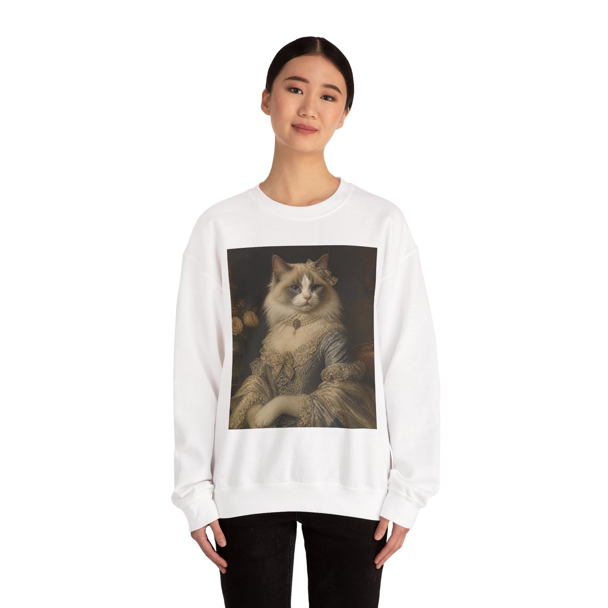 Ragdoll Victorian Duchess Cat Portrait Sweatshirt