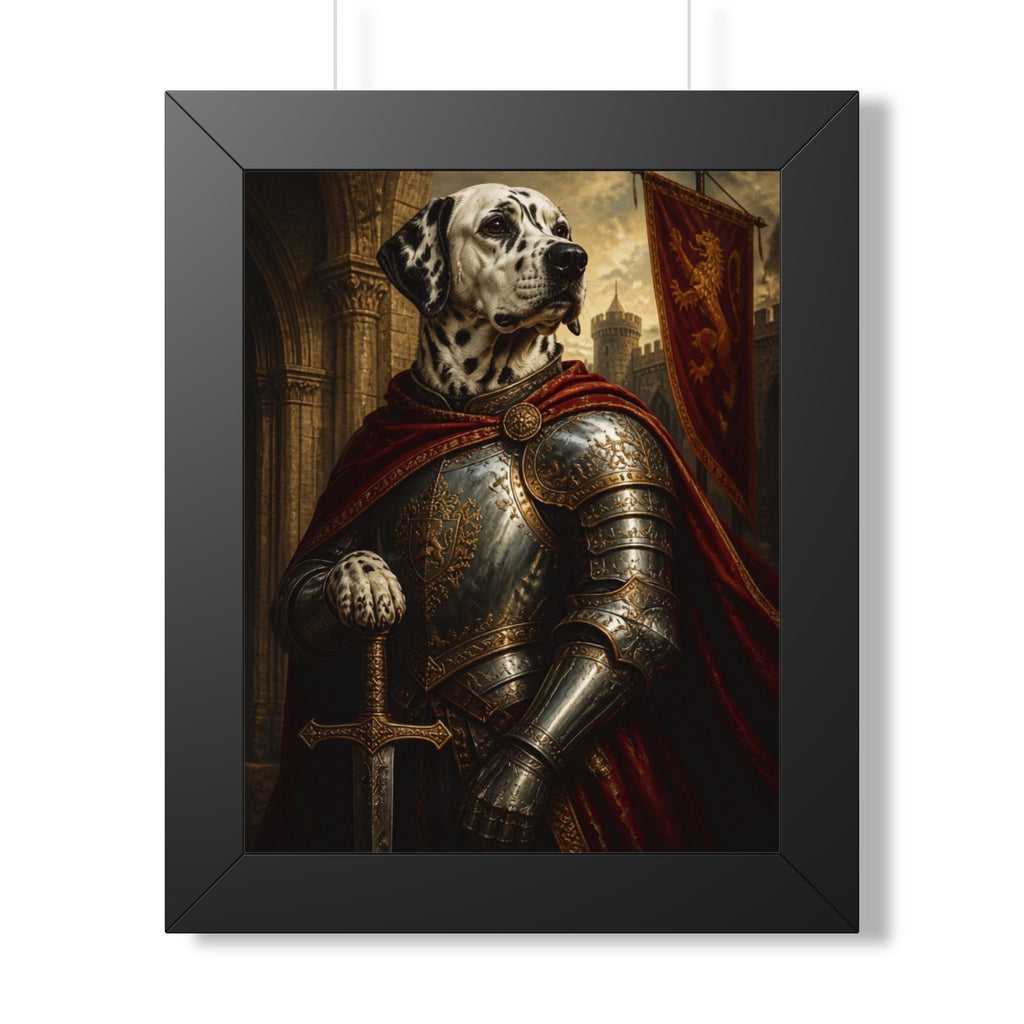 Dalmatian Knight Framed Poster — Regal Pet Portrait Wall Art