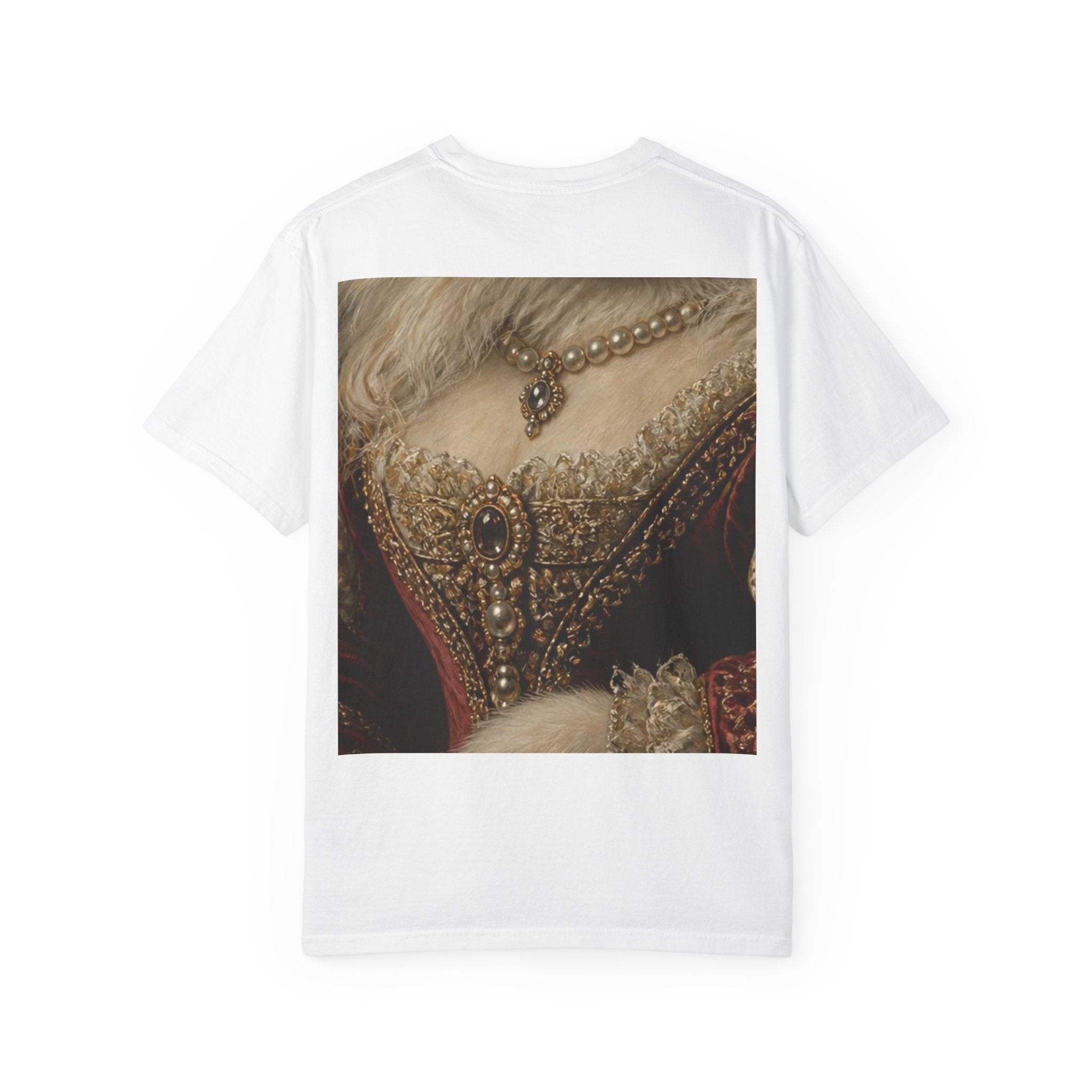 Persian Renaissance Queen Portrait T-Shirt — Vintage Royalty Pet Art Tee