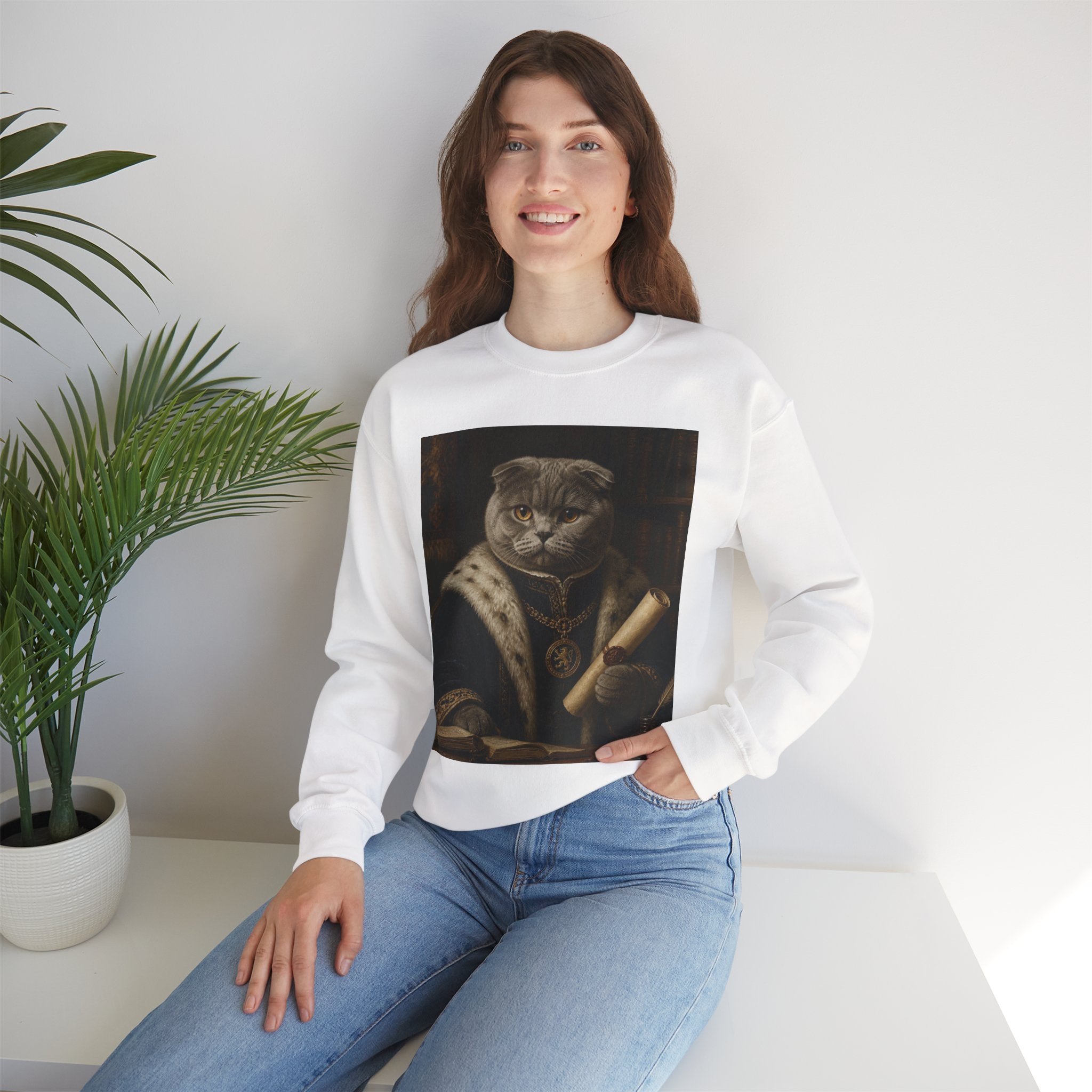 Scottish Fold Royal Cat Portrait Sweatshirt