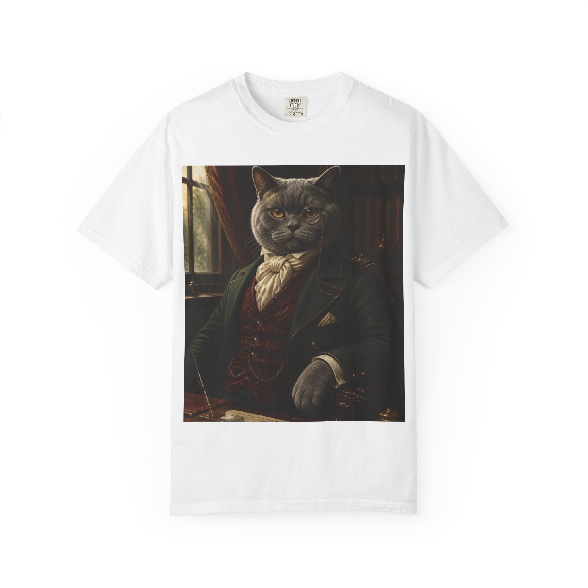 Cat Gentleman T-Shirt — Vintage Aristocat Portrait Tee