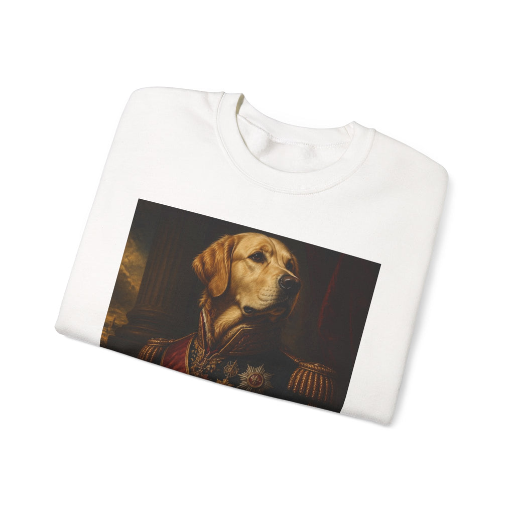 Dog General Portrait Sweatshirt — Vintage Royal Pet Art Crewneck