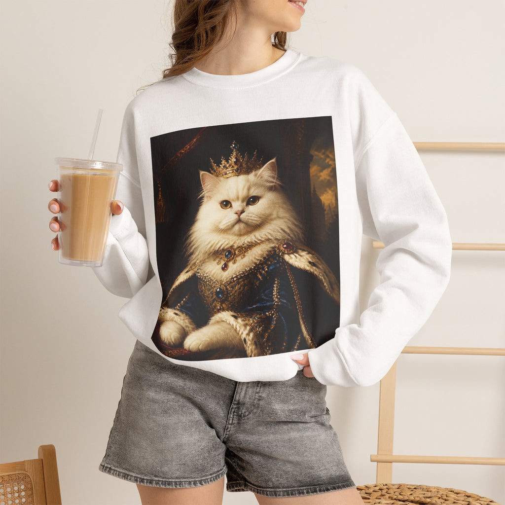 Regal Cat Portrait Crewneck Sweatshirt
