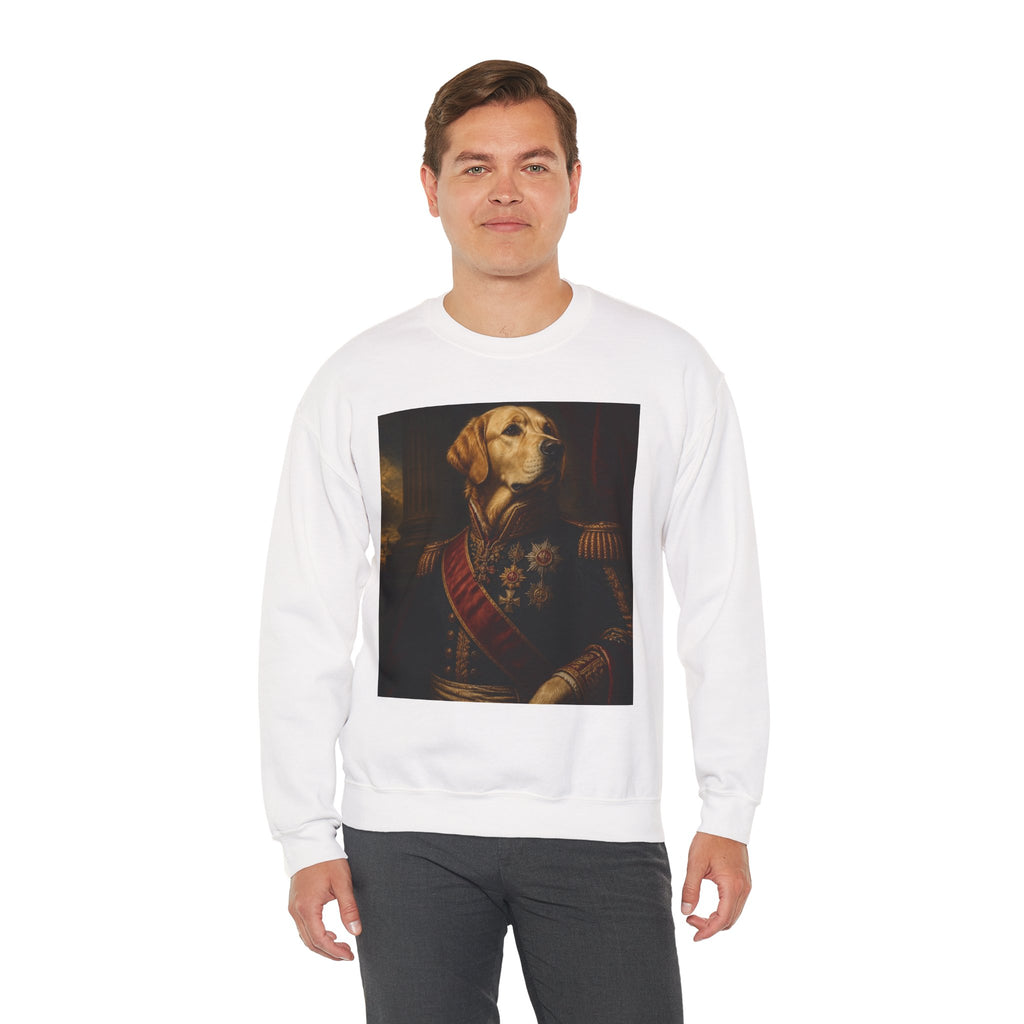 Dog General Portrait Sweatshirt — Vintage Royal Pet Art Crewneck