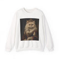 Persian Renaissance Queen Cat Portrait Sweatshirt — Royal Persian Kitten Print Crewneck