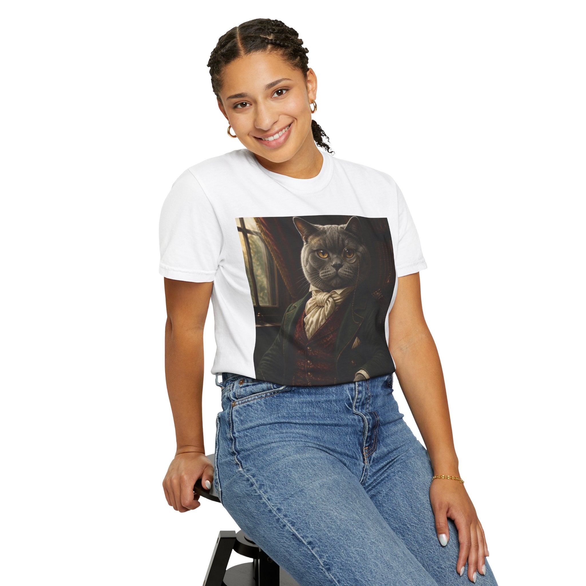 Cat Gentleman T-Shirt — Vintage Aristocat Portrait Tee