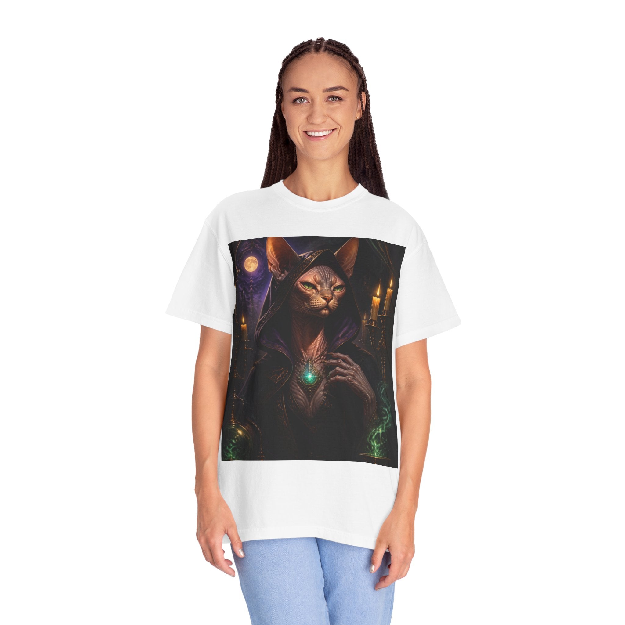 Mystic Sphinx Cat Graphic T-Shirt