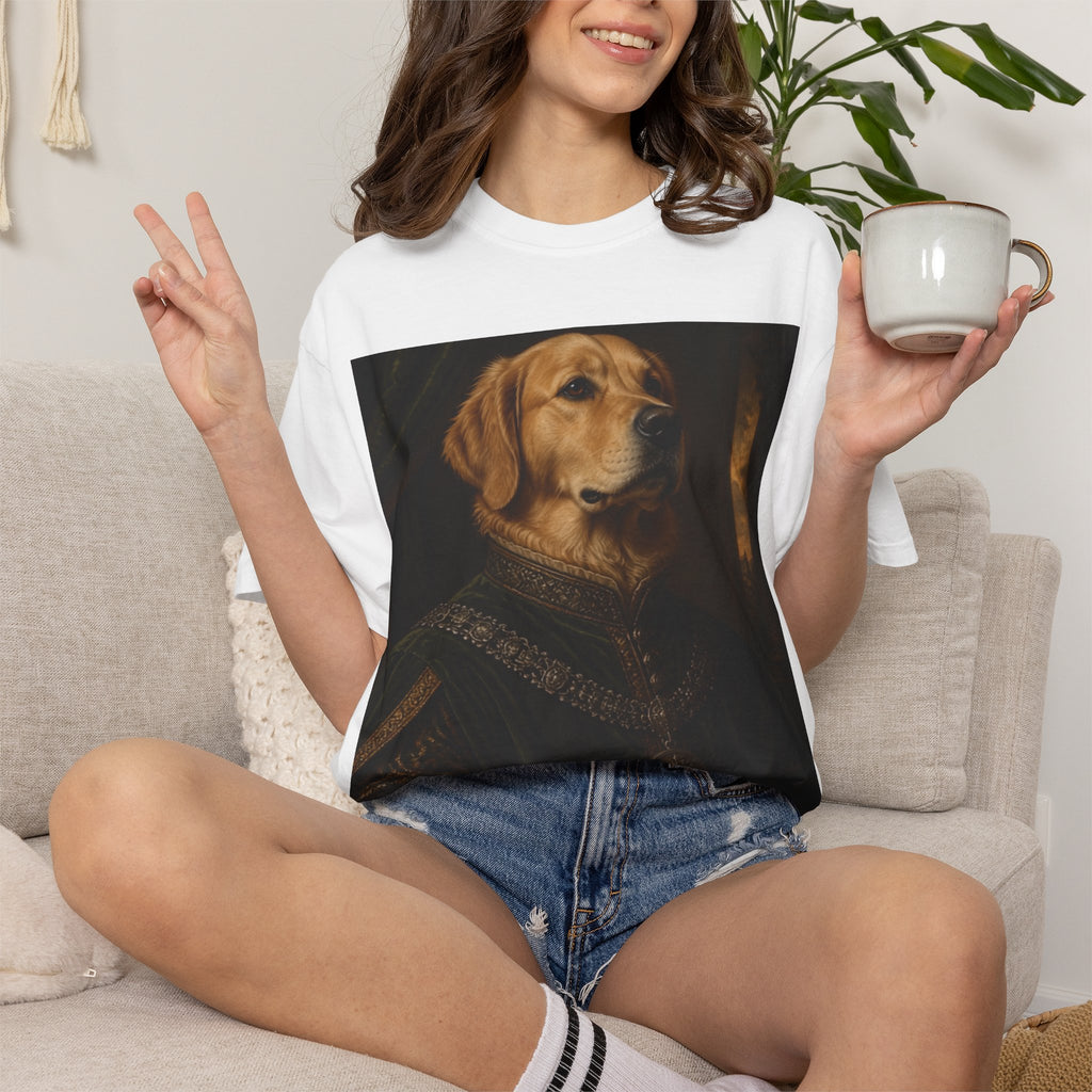 Dog Portrait T-Shirt — Regal Golden Retriever Art Tee