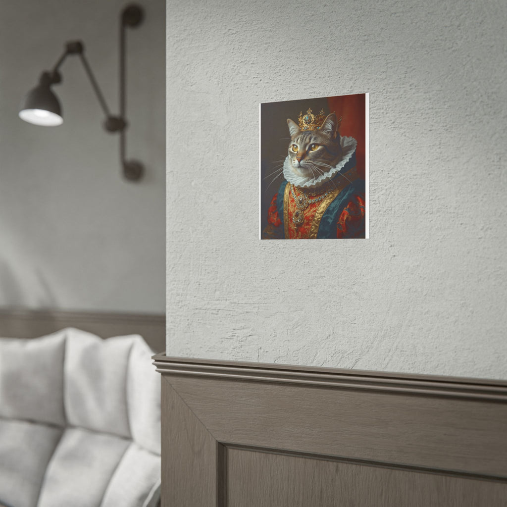 Regal Cat Portrait Poster — Royal Tabby Print