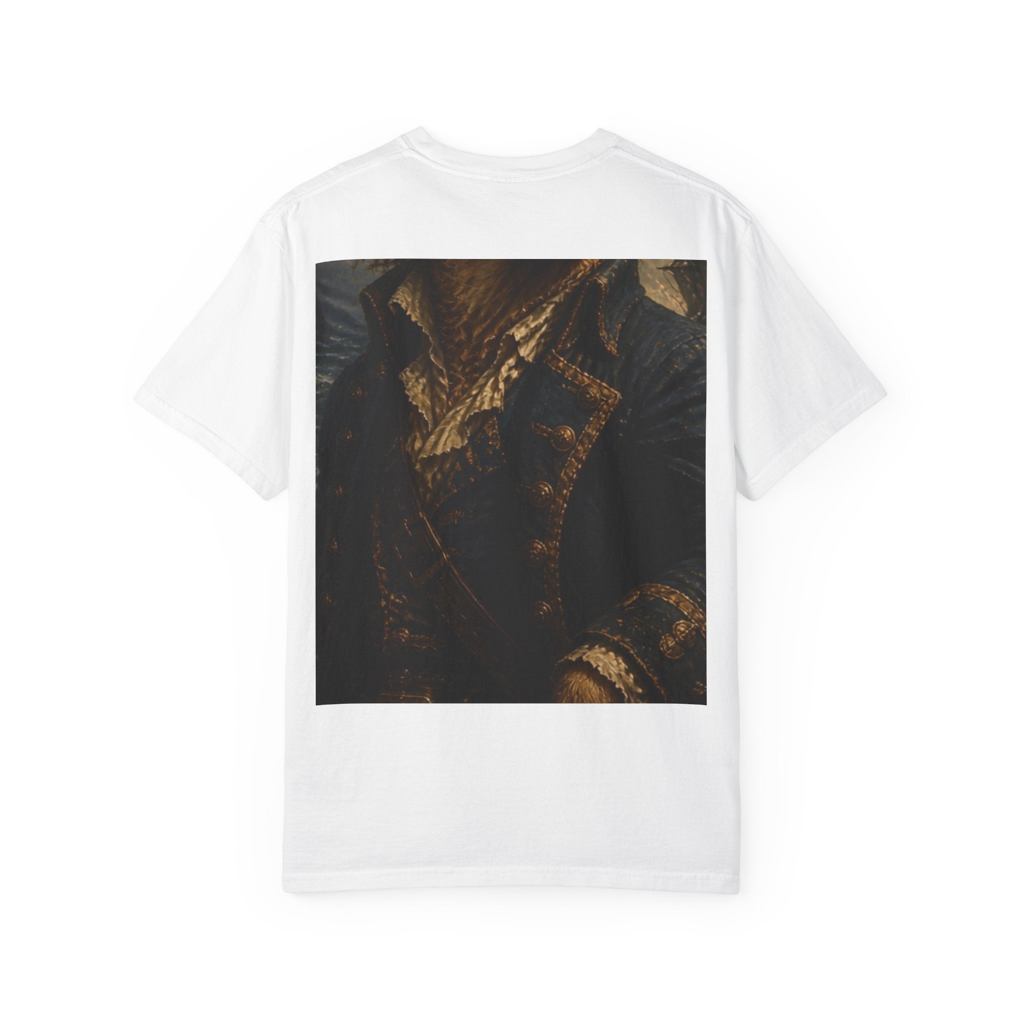 Pirate Captain Dog T-Shirt — Nautical Portrait Tee