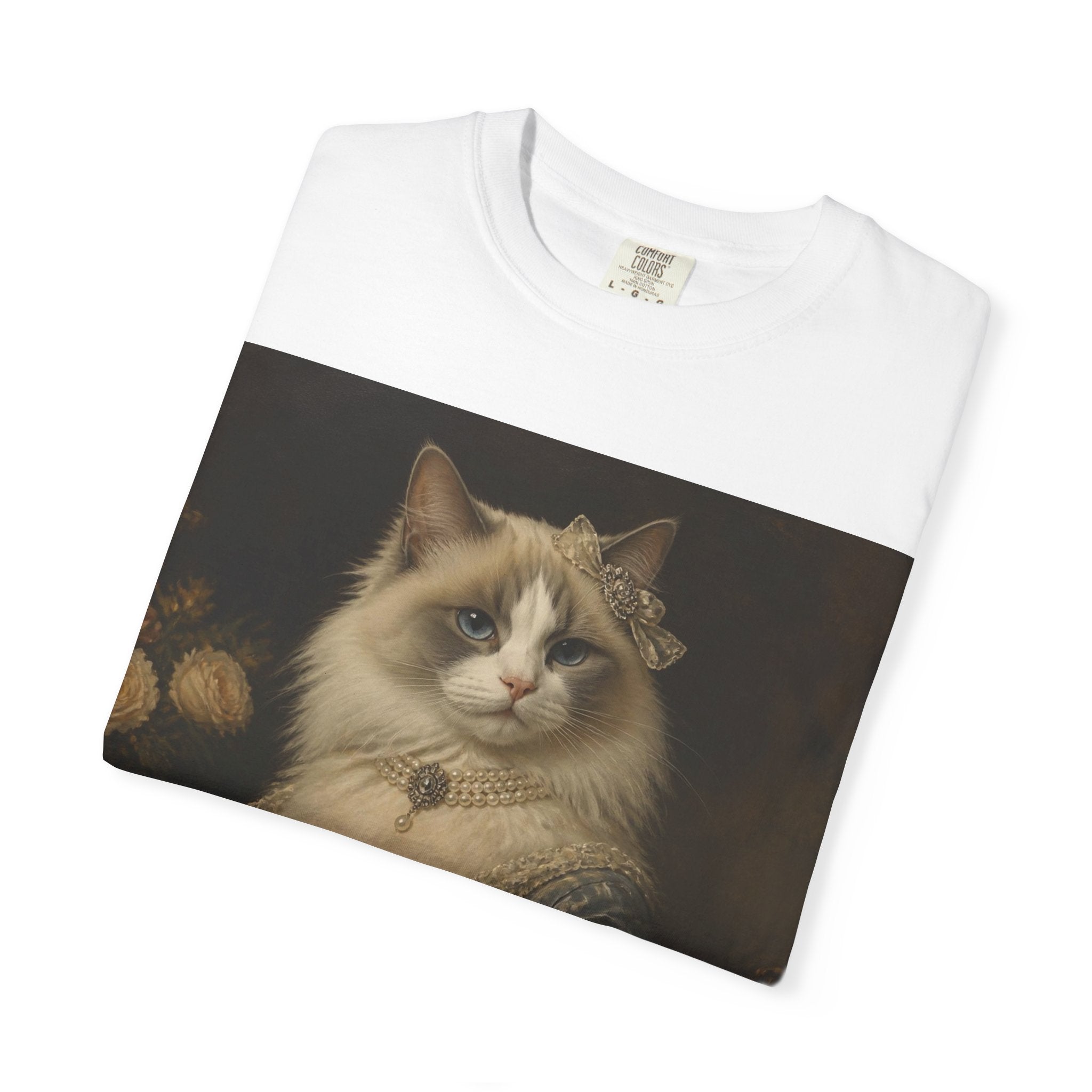 Ragdoll Victorian Duchess Cat Portrait T-Shirt