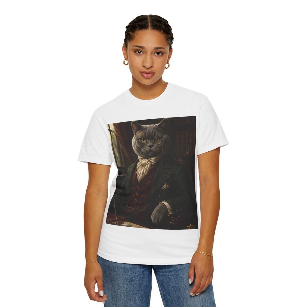 Cat Gentleman T-Shirt — Vintage Aristocat Portrait Tee