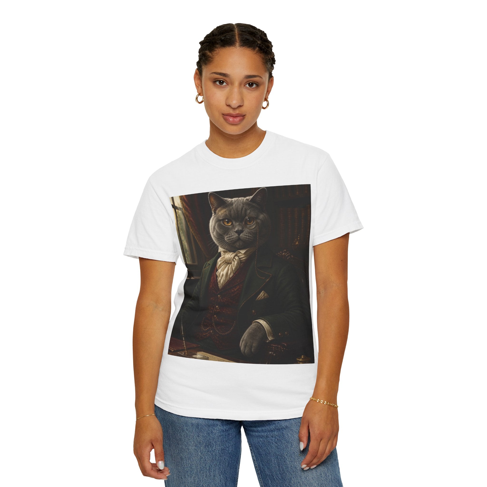 Cat Gentleman T-Shirt — Vintage Aristocat Portrait Tee