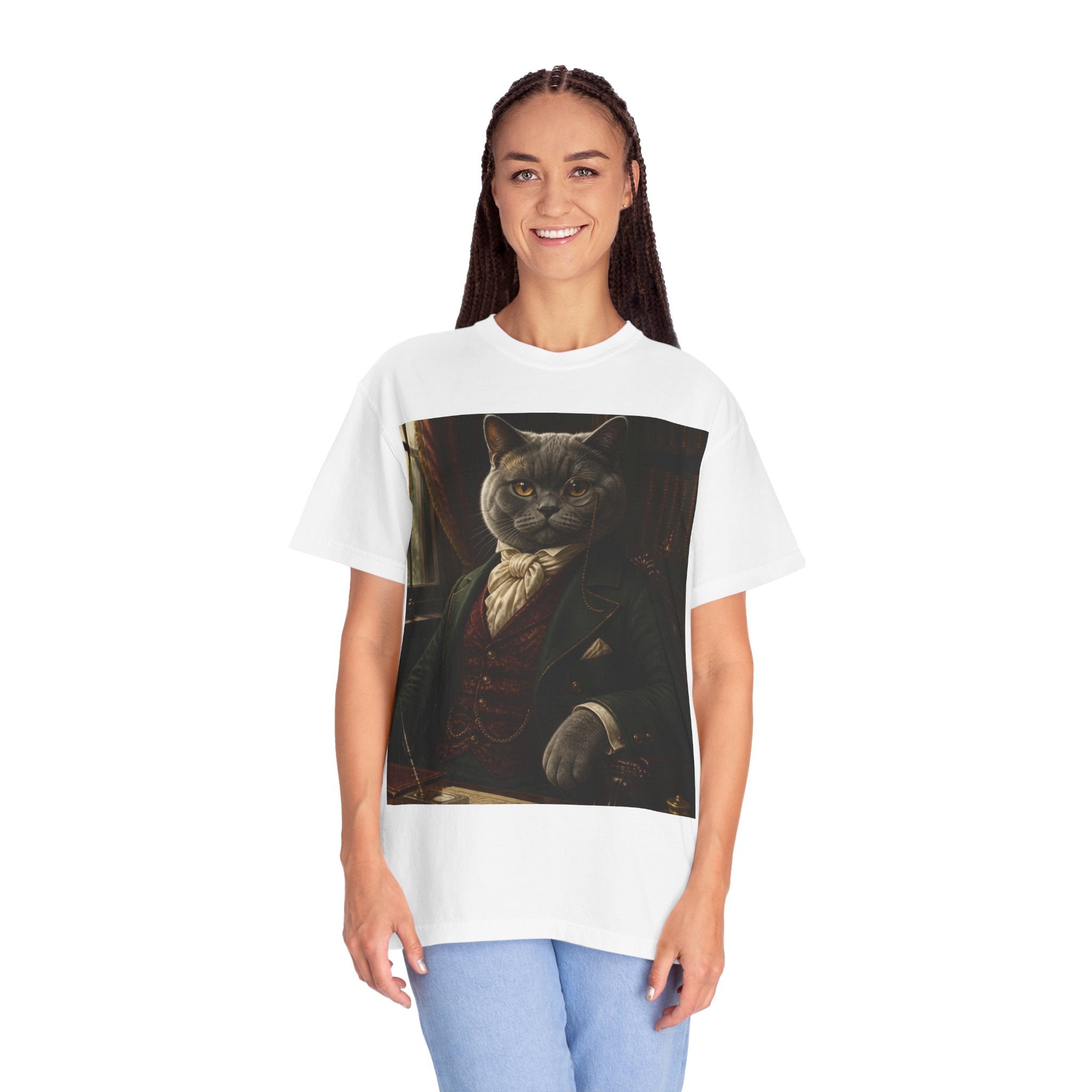 Cat Gentleman T-Shirt — Vintage Aristocat Portrait Tee