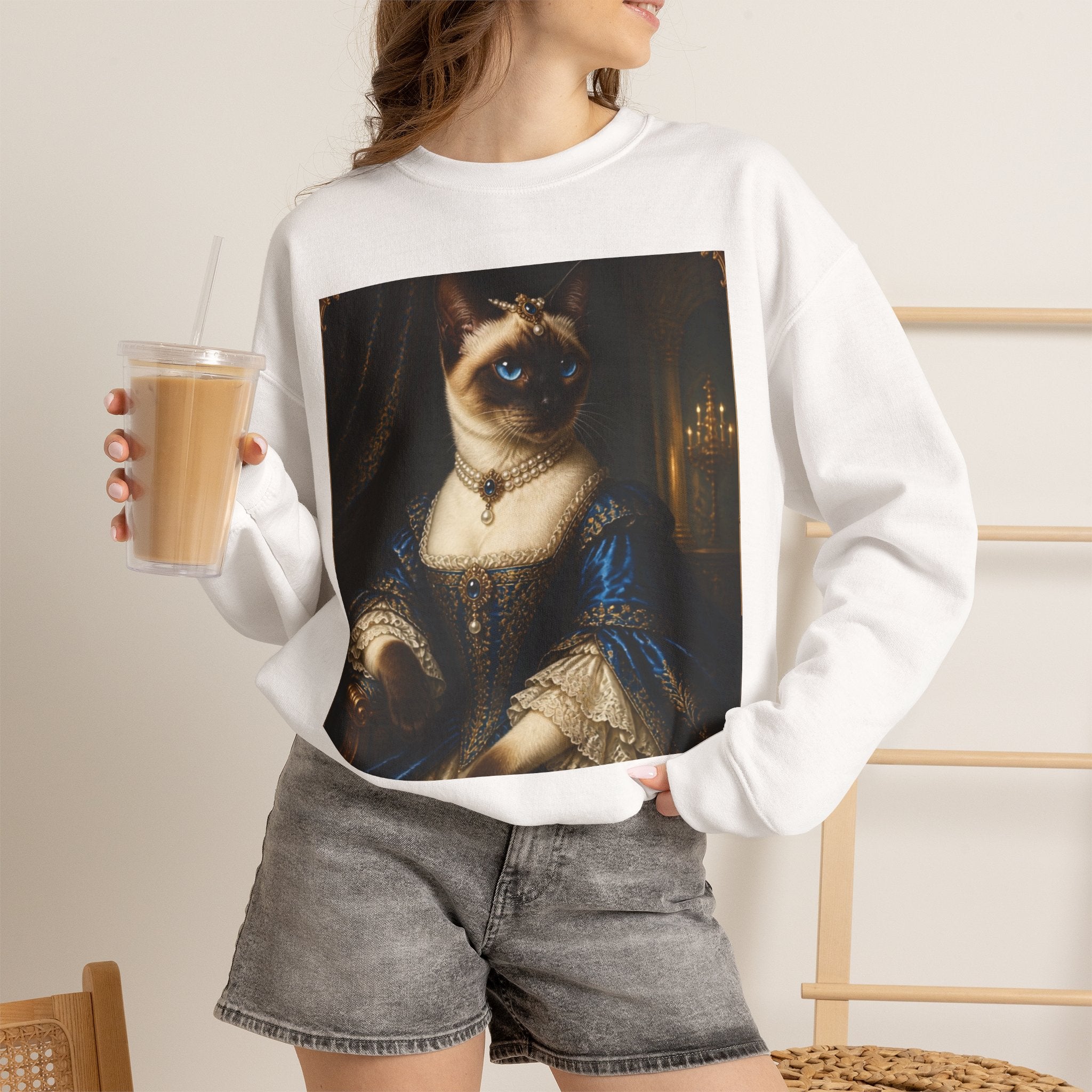 Regal Cat Portrait Sweatshirt