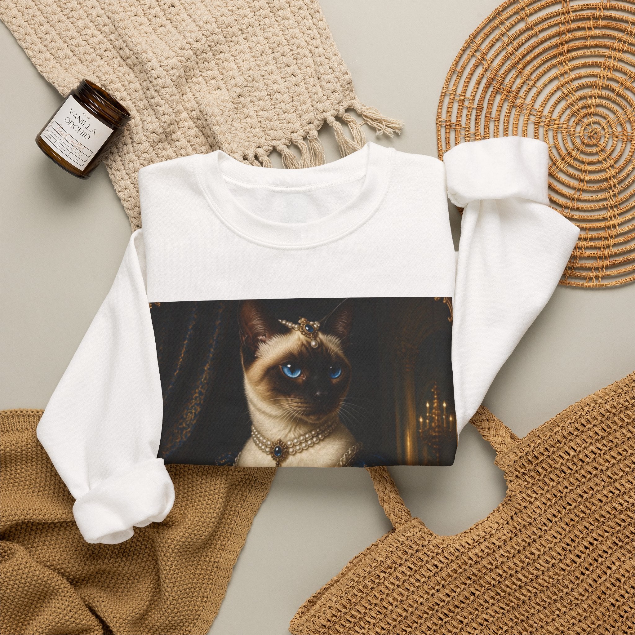 Regal Cat Portrait Sweatshirt