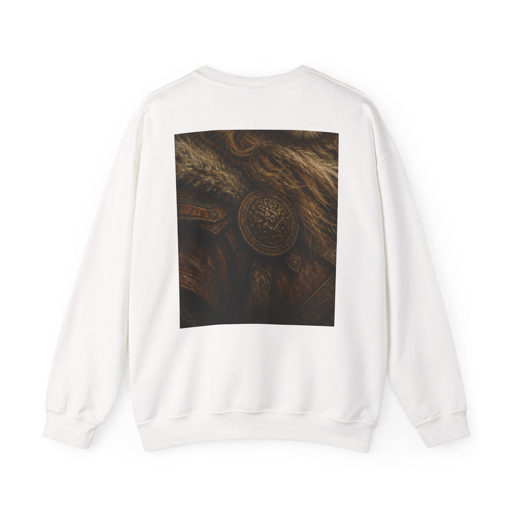 Viking Lynx Crewneck Sweatshirt – Norse Cat Warrior Illustration
