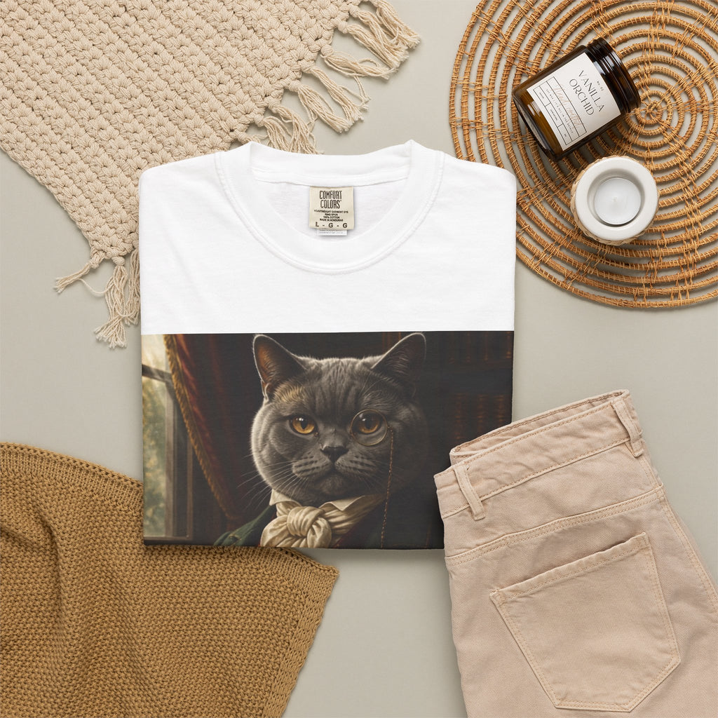 Cat Gentleman T-Shirt — Vintage Aristocat Portrait Tee