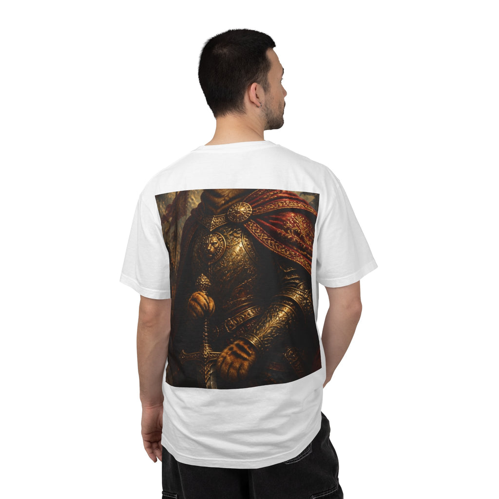 Regal Cat Knight T-Shirt – Medieval Feline Armor Art Tee