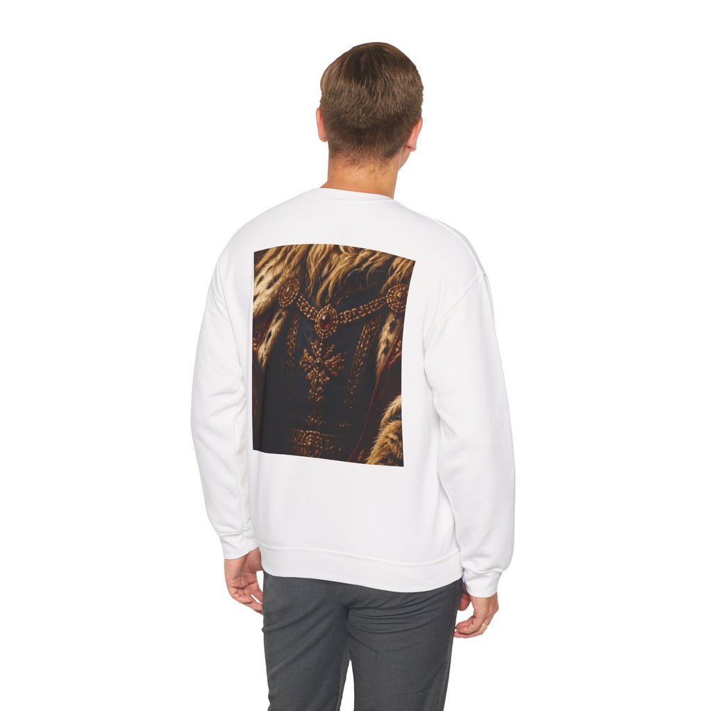 Regal Cat King Sweatshirt — Vintage Royalty Feline Crewneck
