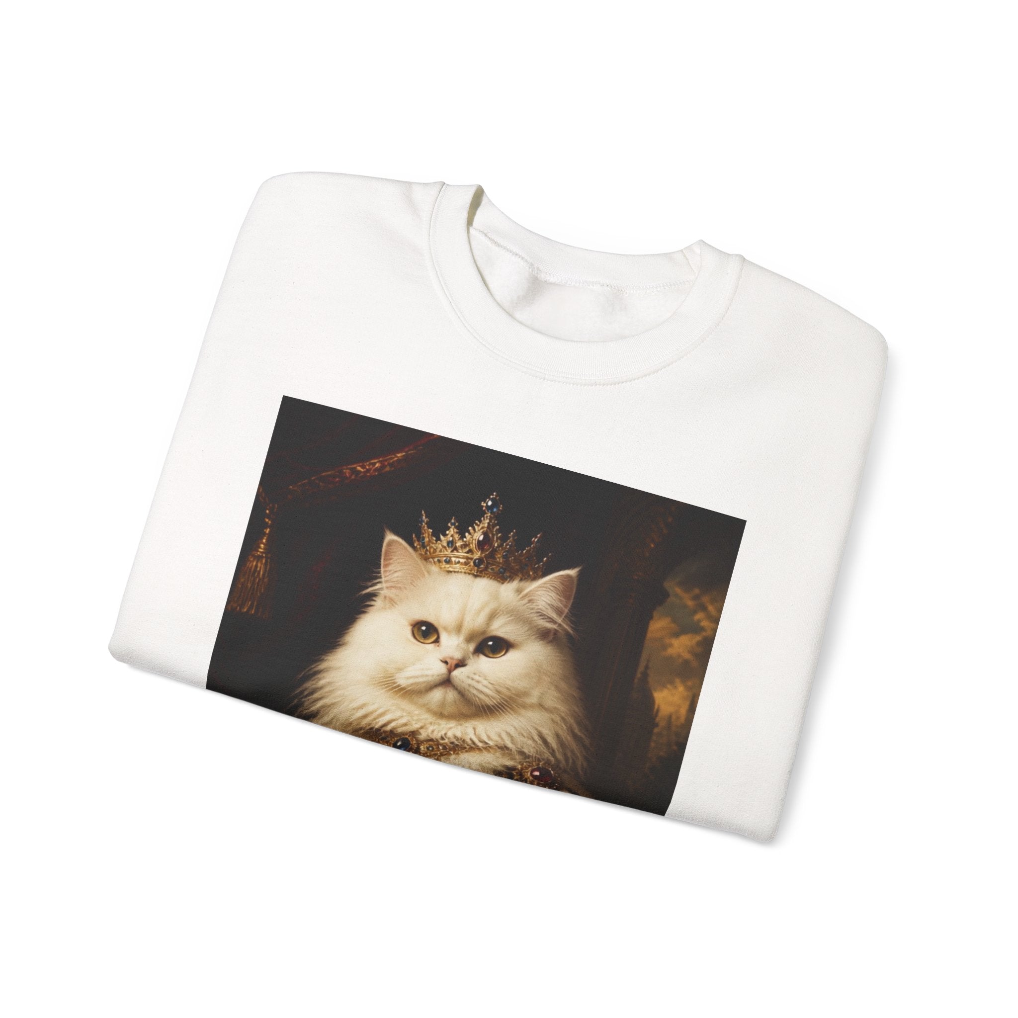 Regal Cat Portrait Crewneck Sweatshirt