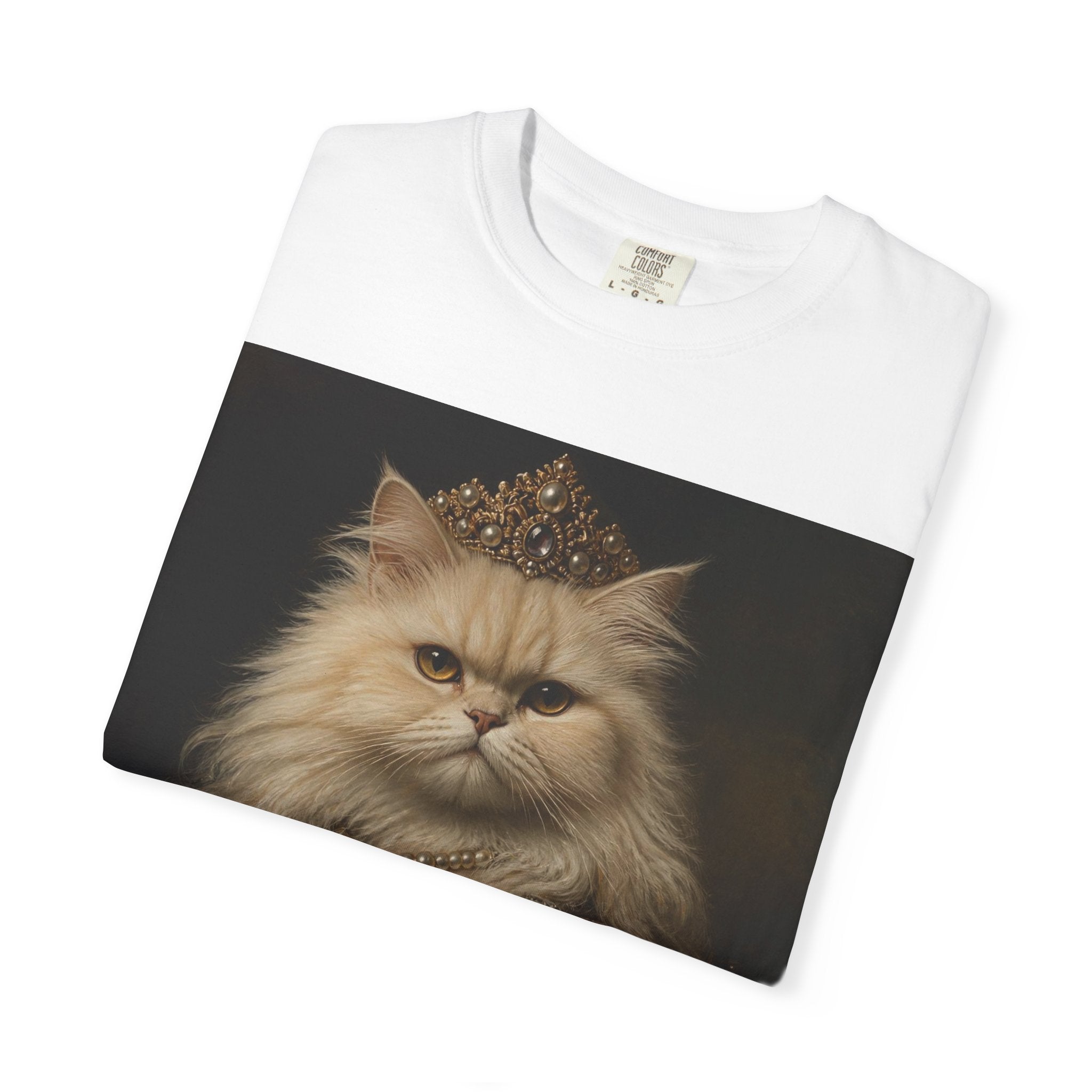 Persian Renaissance Queen Portrait T-Shirt — Vintage Royalty Pet Art Tee