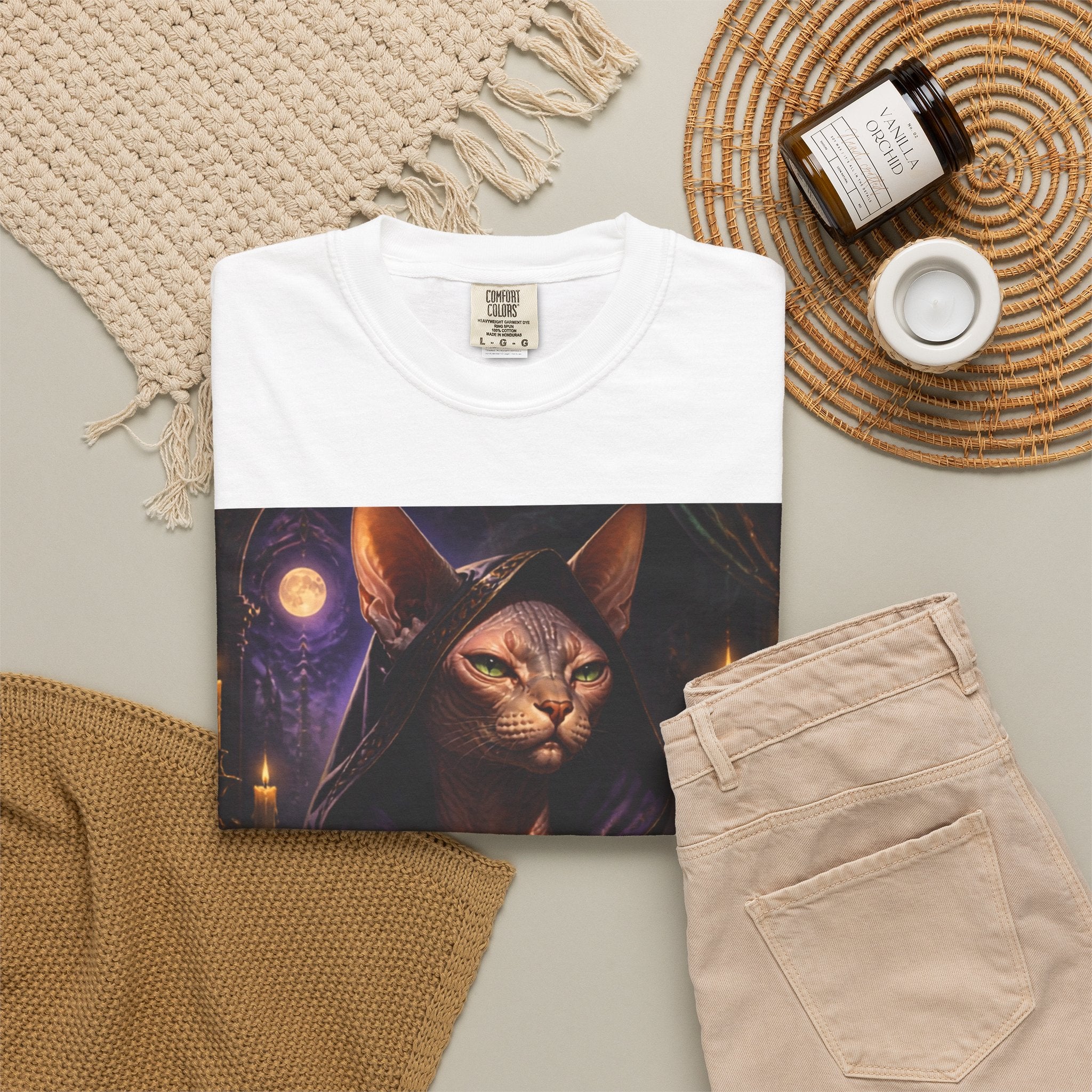 Mystic Sphinx Cat Graphic T-Shirt