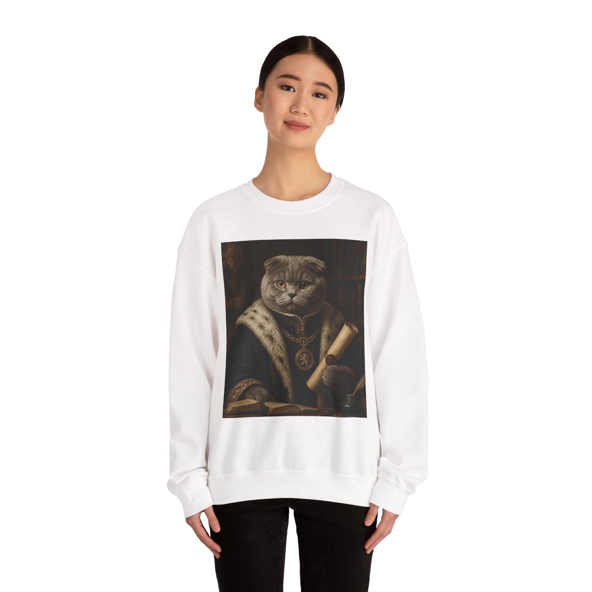 Scottish Fold Royal Cat Portrait Sweatshirt