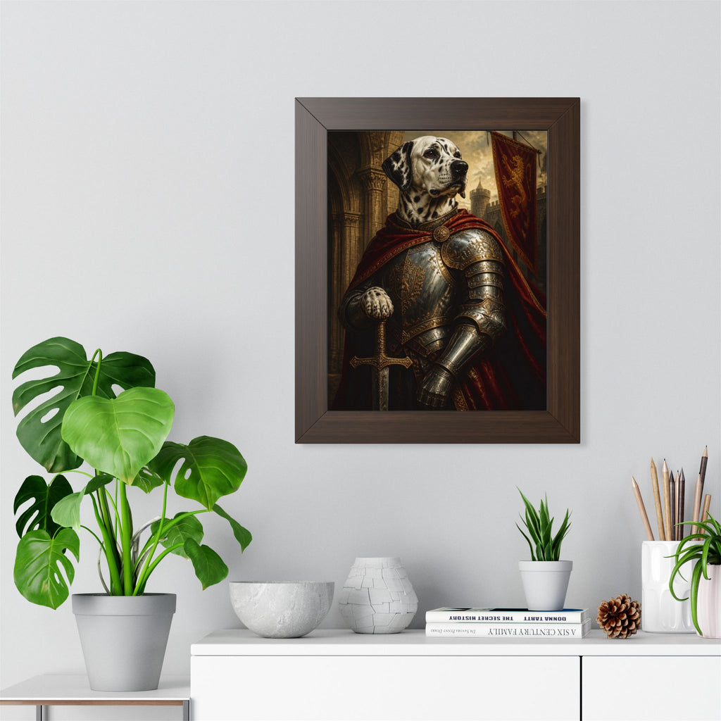 Dalmatian Knight Framed Poster — Regal Pet Portrait Wall Art