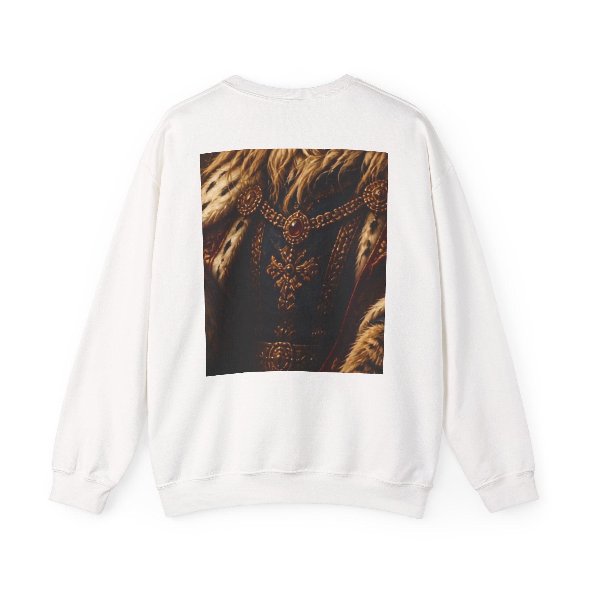 Regal Cat King Sweatshirt — Vintage Royalty Feline Crewneck