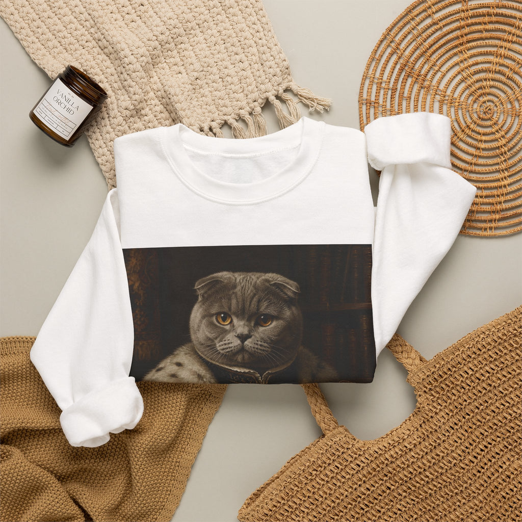 Scottish Fold Royal Cat Portrait Sweatshirt