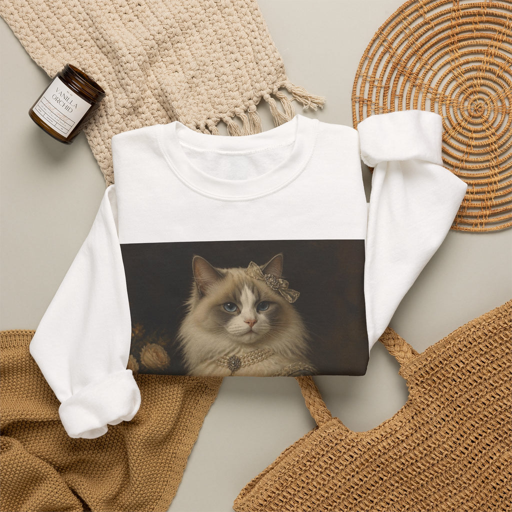 Ragdoll Victorian Duchess Cat Portrait Sweatshirt