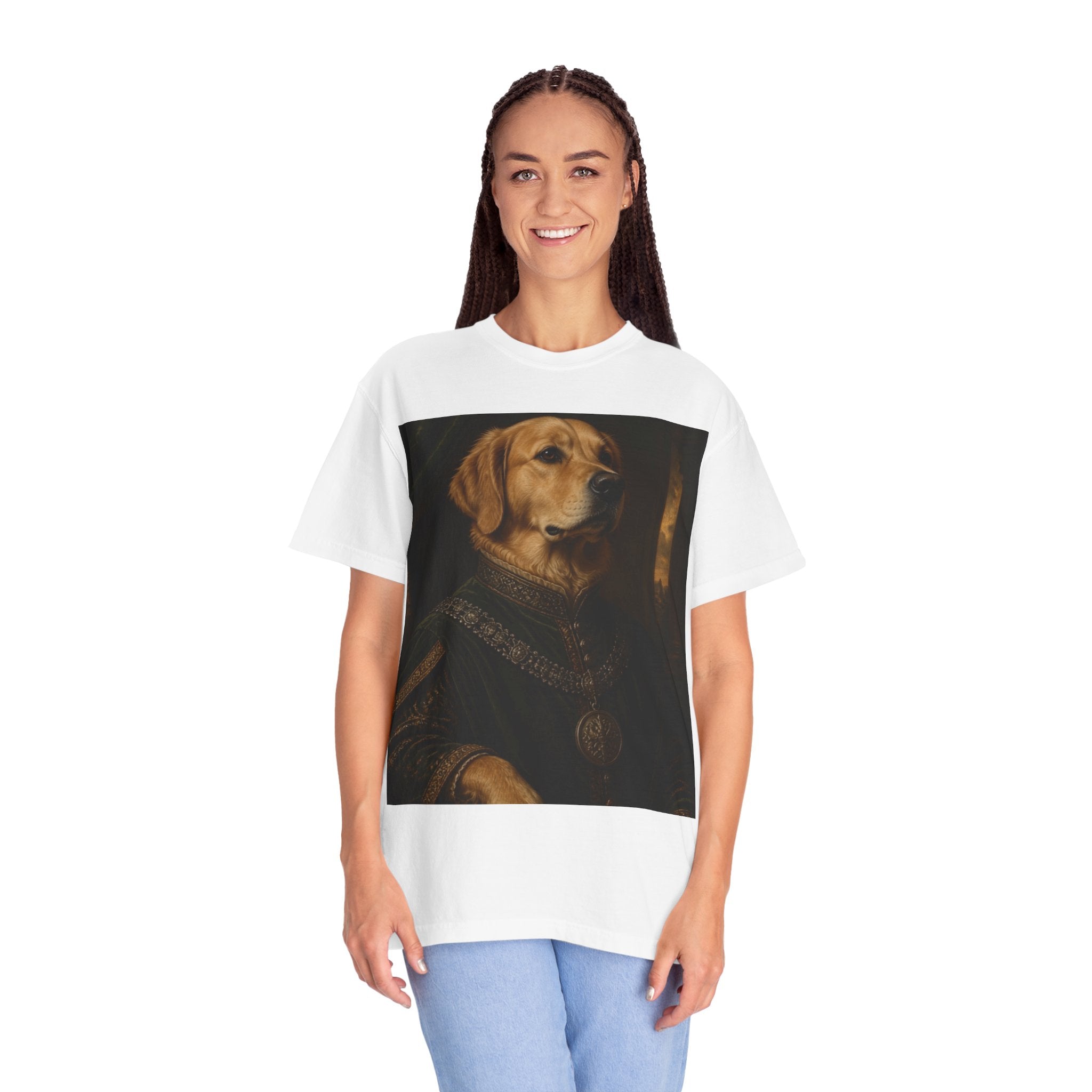 Dog Portrait T-Shirt — Regal Golden Retriever Art Tee