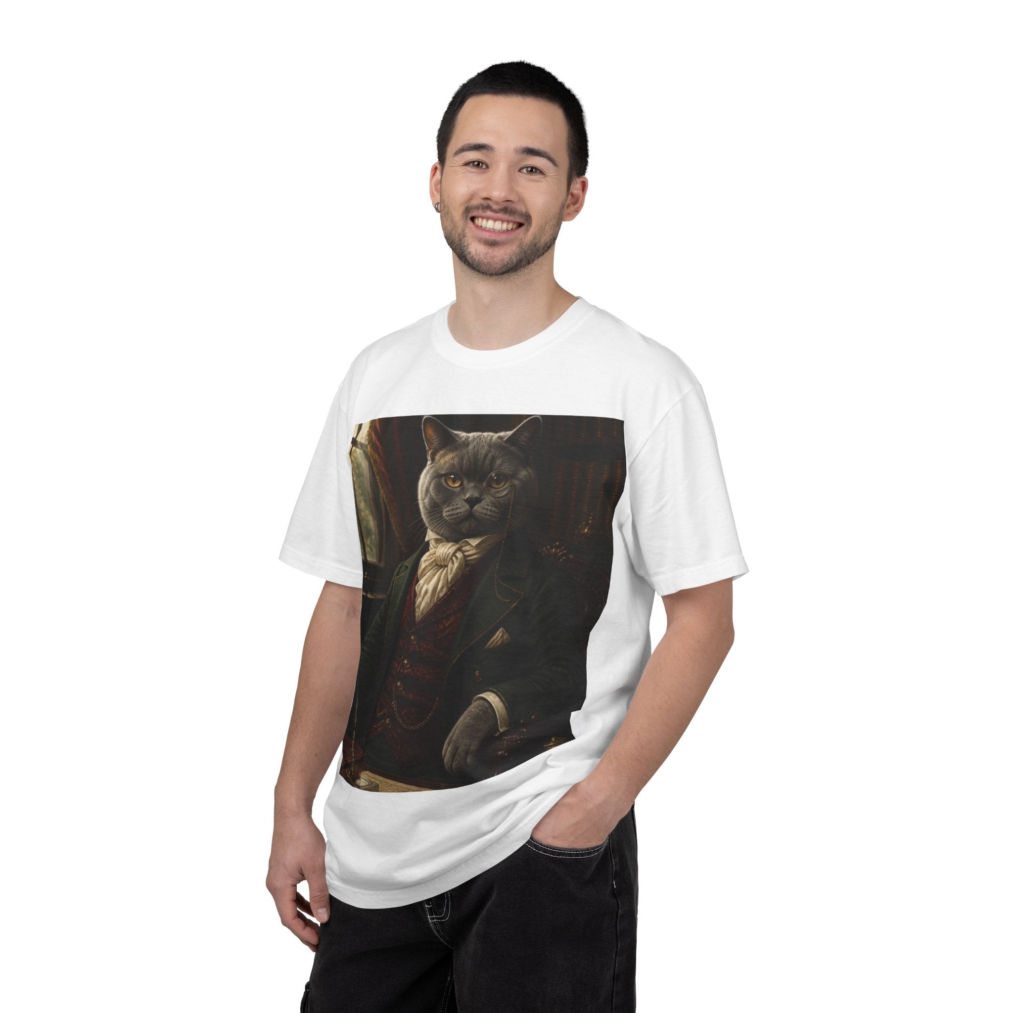 Cat Gentleman T-Shirt — Vintage Aristocat Portrait Tee